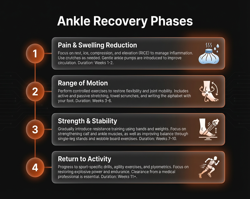 Ankle active recovery process